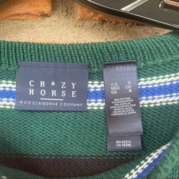 Crazy Horse Striped Winter Sweater Size Small - Picture 3 of 7